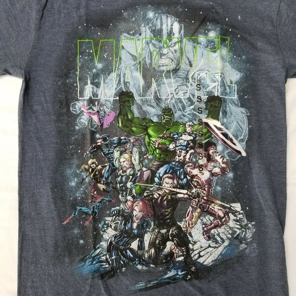 T-shirt Thanos Avengers Election – Coton, Manches Courtes, Bleu, Marque Gildan, Style Graphique